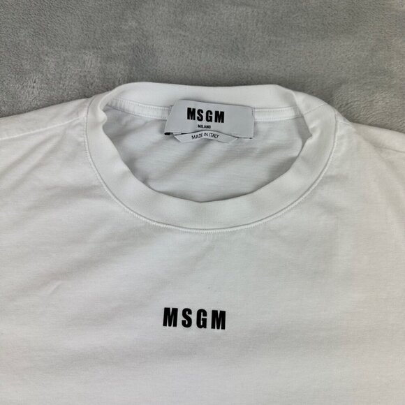 MSGM White T shirt Women’s Size Medium - Picture 10 of 12